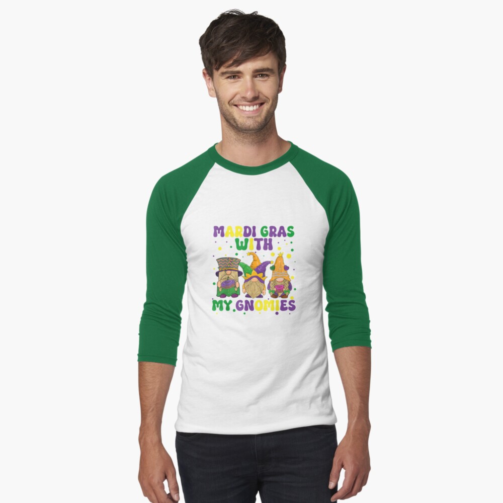 Mardi Gras With My Gnomies Sweatshirt, Fat Tuesday Unisex T-shirt Long  Sleeve