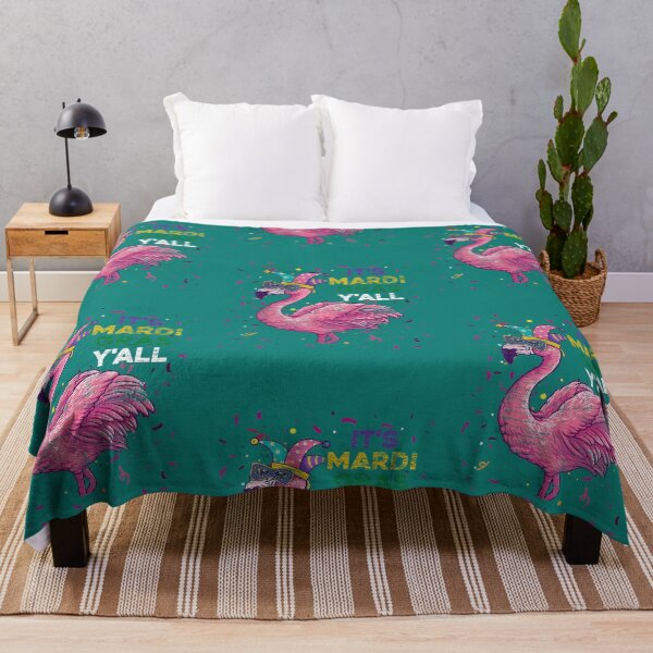 Item preview, Its Mardi Gras Yall Flamingo T-Shirt designed and sold by zedbubblez.