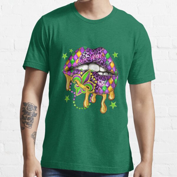 Mardi Gras Mouth Tee - Fleurty Girl