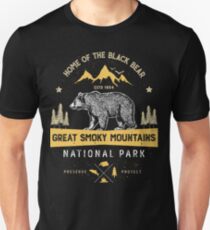 Great Smoky Mountains National Park Shirt Bear Vintage Gift Ideas T-shirt Slim Fit T-Shirt