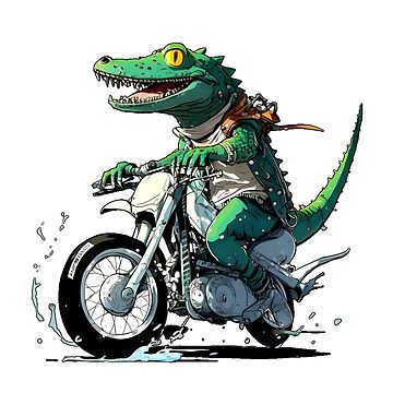 Croc Chopper - wildlife motorcycle Poster