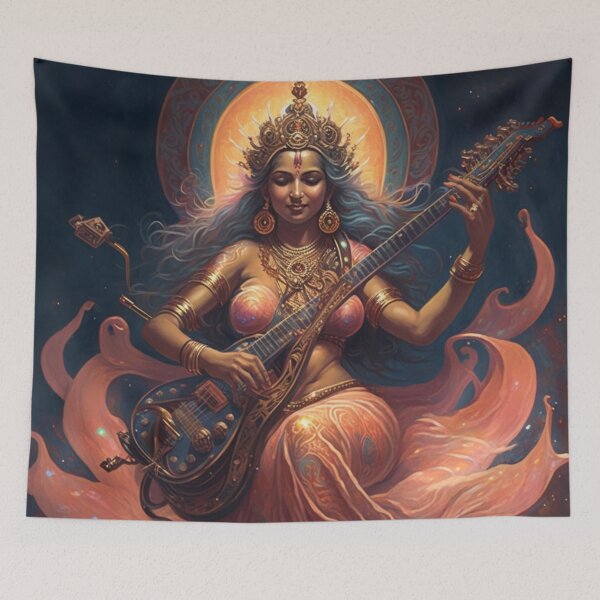 Item preview, Celebrating the Beautiful Day of Saraswati in the Multiverse designed and sold by DaniFantasy.