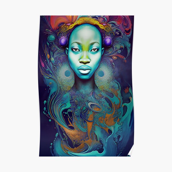 Divine Feminine #3 African american abstract art Poster