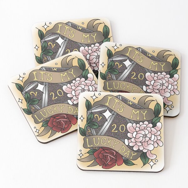 Item preview, It's My Lucky Day Nat 20 Glitter Black designed and sold by Xyluxus.