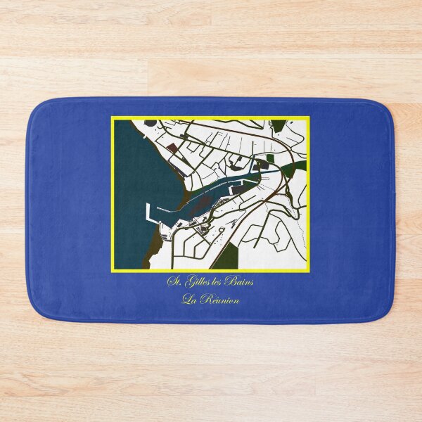 Item preview, Map of St. Gilles les Bain, La Réunion, 974 - La Reunion Lovers designed and sold by artyfartypants.