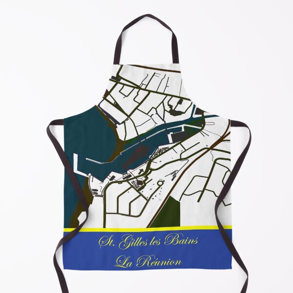 Item preview, Map of St. Gilles les Bain, La Réunion, 974 - La Reunion Lovers designed and sold by artyfartypants.