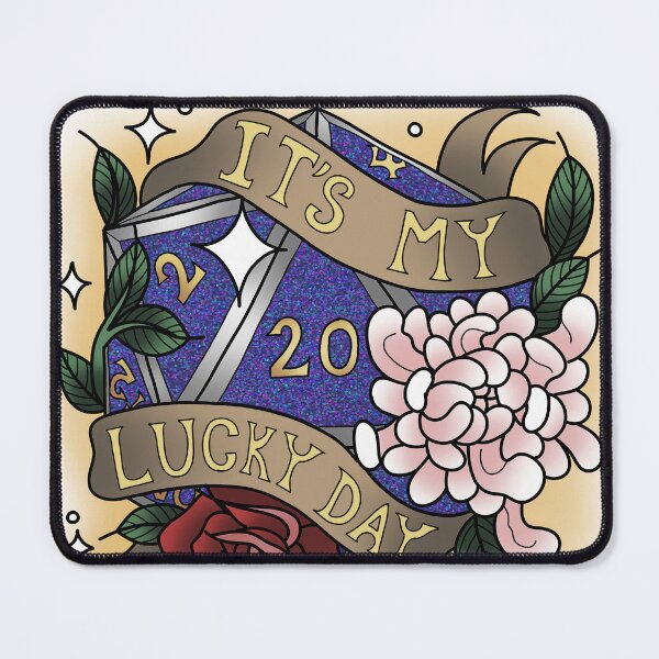 Item preview, It's My Lucky Day Nat 20 Glitter Blue designed and sold by Xyluxus.