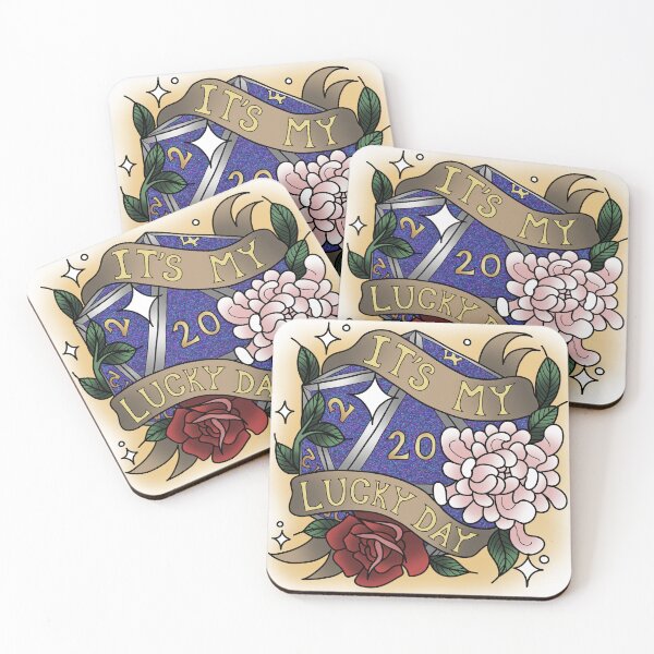 Item preview, It's My Lucky Day Nat 20 Glitter Blue designed and sold by Xyluxus.