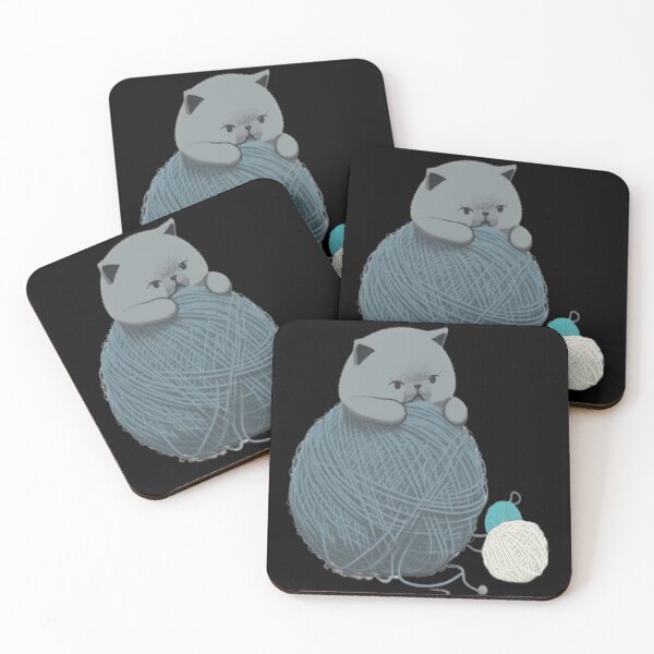 Item preview, funny and cute cat with a ball of wool designed and sold by Beauti-artist.