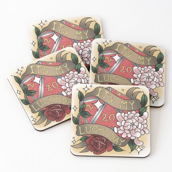 Item preview, It's My Lucky Day Nat 20 Glitter Red designed and sold by Xyluxus.