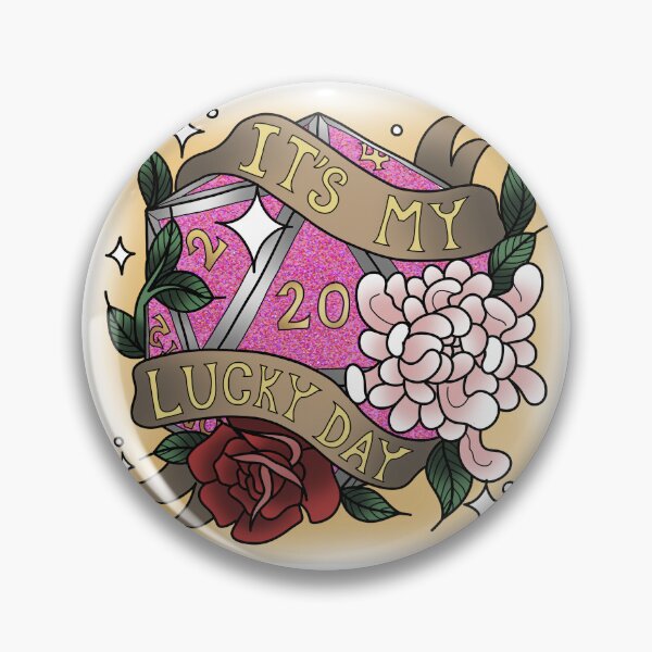 Artikelvorschau, Es ist mein Glückstag Nat 20 Glitter Pink entworfen und verkauft von Xyluxus.