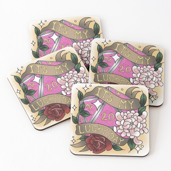 Item preview, It's My Lucky Day Nat 20 Glitter Pink designed and sold by Xyluxus.