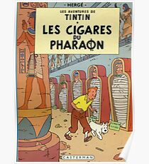 Tintin Cigares du Pharaon Poster