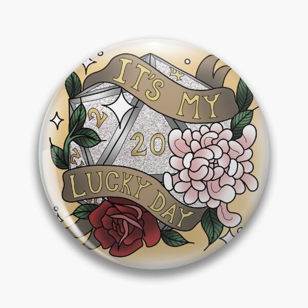 Item preview, It's My Lucky Day Nat 20 Glitter White designed and sold by Xyluxus.