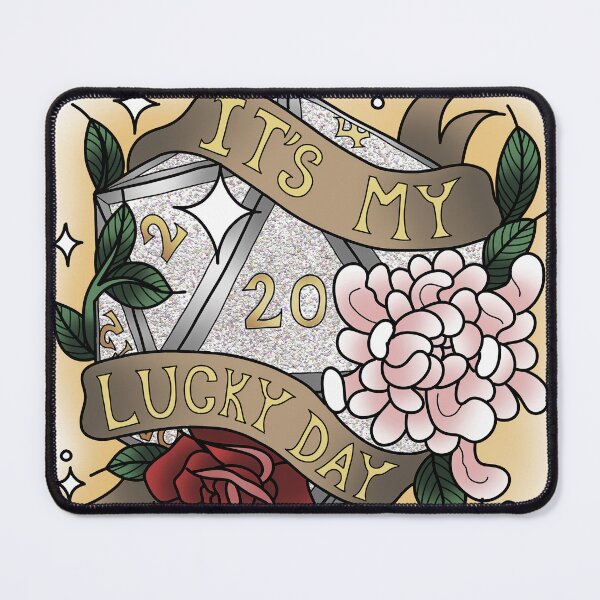 Item preview, It's My Lucky Day Nat 20 Glitter White designed and sold by Xyluxus.