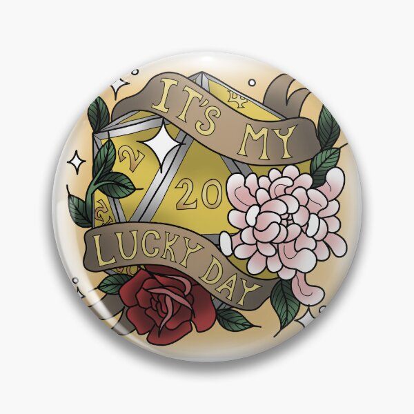 Aperçu de l'œuvre C'est mon jour de chance Nat 20 Jaune créée et vendue par Xyluxus.