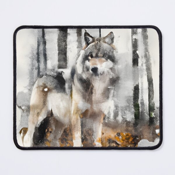Item preview, Watercolour Wolf. Watercolour wolf art. Spooky Wolf. Creepy Wolf designed and sold by Doggymadness.