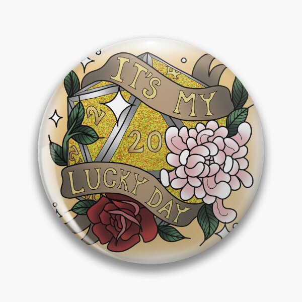 Item preview, It's My Lucky Day Nat 20 Amarillo brillante designed and sold by Xyluxus.