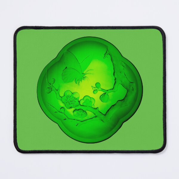 Item preview, Green glass plaque of a butterfly and flowers designed and sold by Dalyndigital Photography.