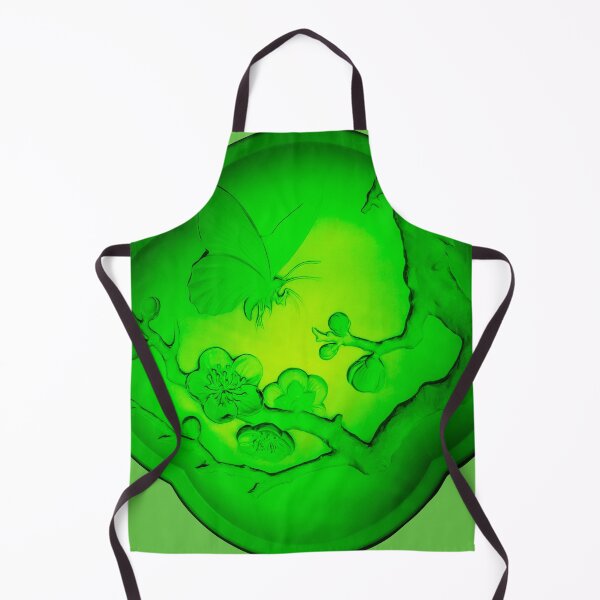 Item preview, Green glass plaque of a butterfly and flowers designed and sold by Dalyndigital Photography.