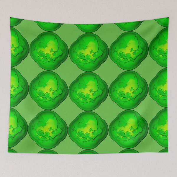 Item preview, Green glass plaque of a butterfly and flowers designed and sold by Dalyndigital Photography.