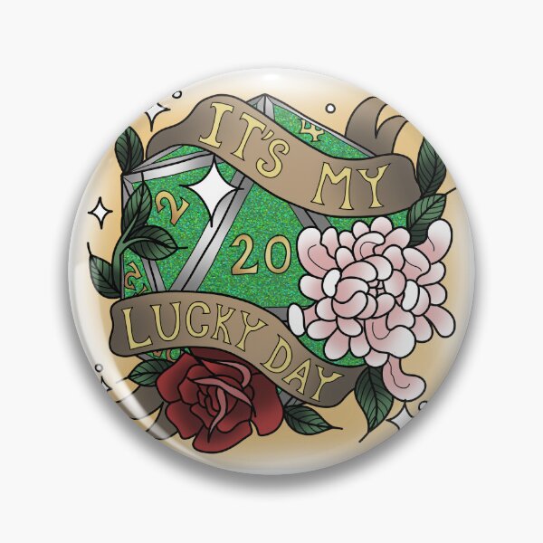 Artikelvorschau, It's My Lucky Day Nat 20 Glitzergrün entworfen und verkauft von Xyluxus.