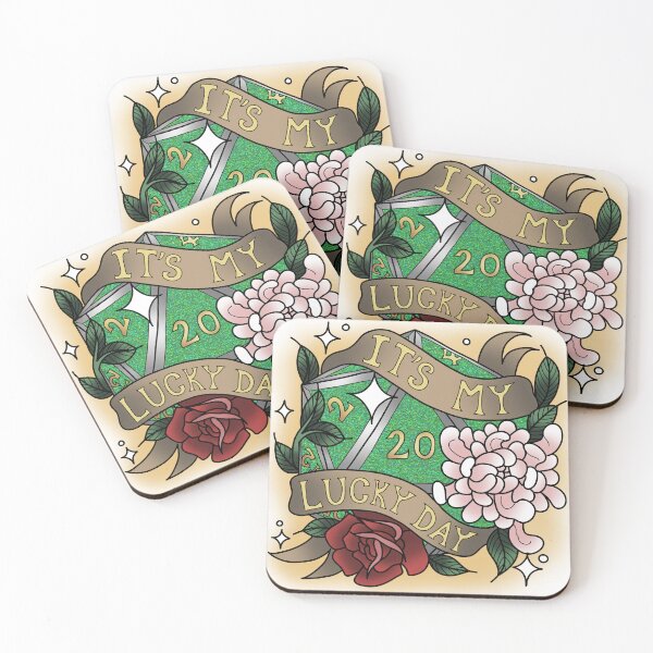 Item preview, It's My Lucky Day Nat 20 Glitter Green designed and sold by Xyluxus.