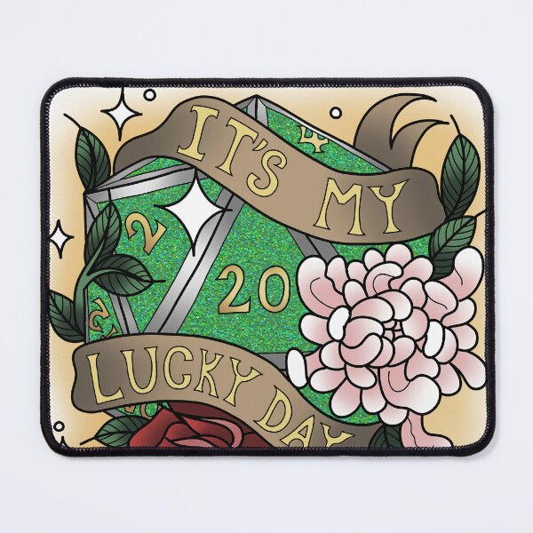 Item preview, It's My Lucky Day Nat 20 Glitter Green designed and sold by Xyluxus.