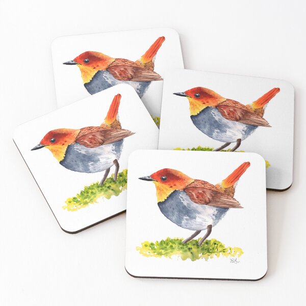 Aperçu de l'œuvre Oiseau Robin japonais à l'aquarelle créée et vendue par BirdsNatureArt.