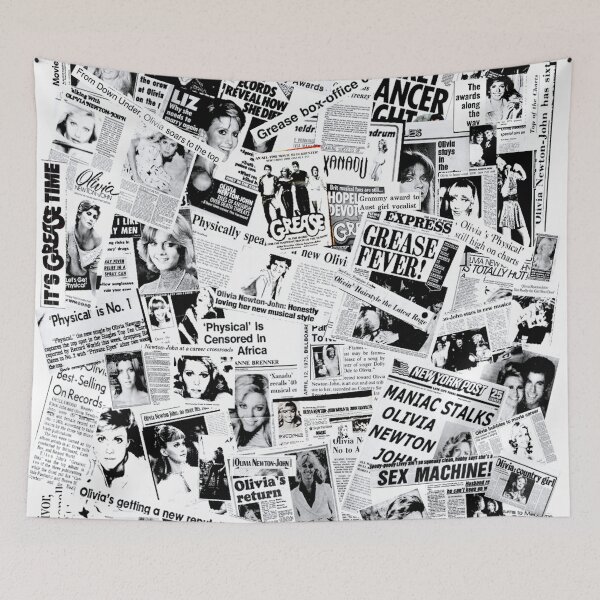 Item preview, Olivia Newton-John - 50 years of headlines  Designed by PopRetroDisco designed and sold by popretrodisco.