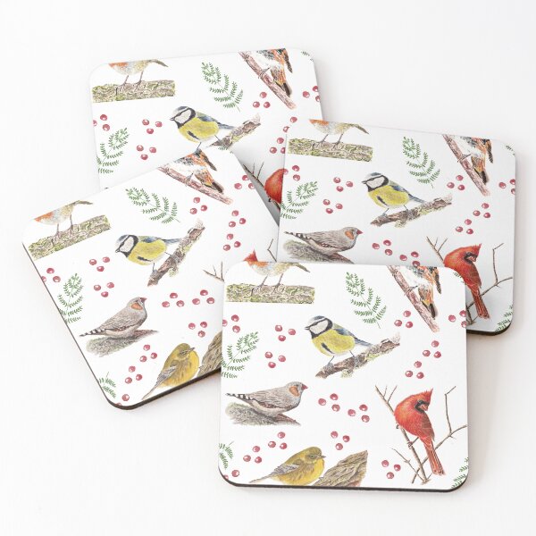 Item preview, Wild Birds Watercolour Pattern designed and sold by BirdsNatureArt.