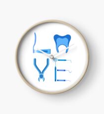 Dentistry Love Proud Dentist Funny Dental Assistant Gift Clock
