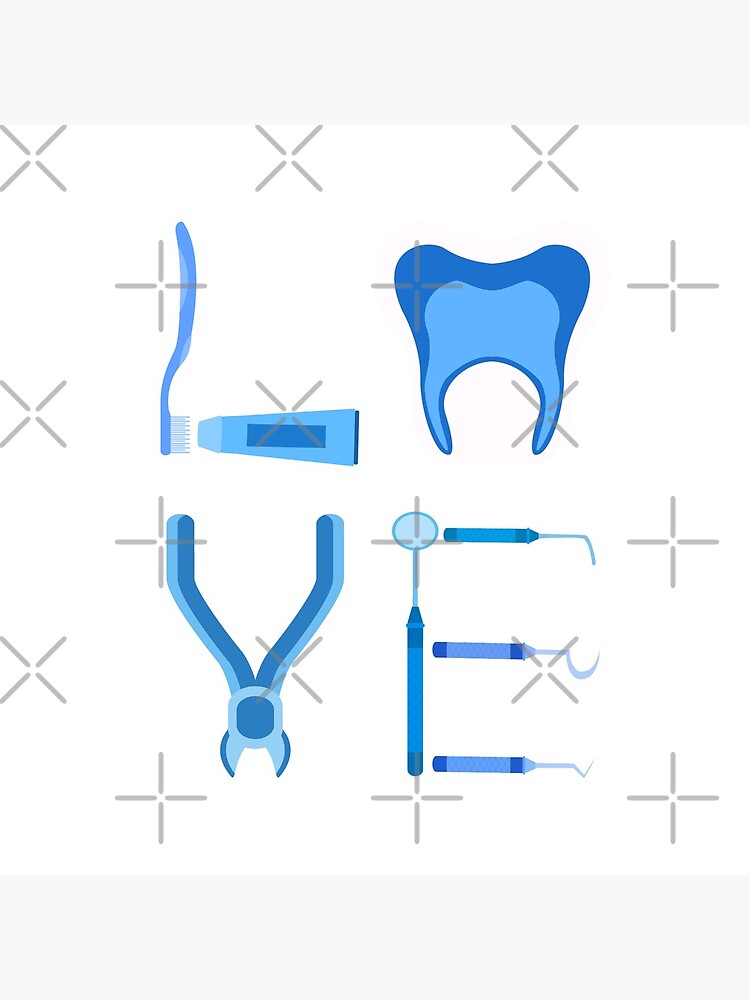 Dentistry Love Proud Dentist Funny Dental Assistant Gift by JapaneseInkArt
