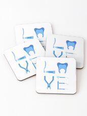 Dentistry Love Proud Dentist Funny Dental Assistant Gift Coasters