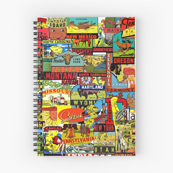 Item preview, 50 American States Vintage Travel Decal Bomb designed and sold by hilda74.