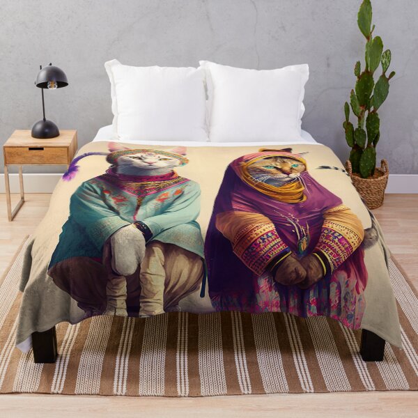 Item preview, Two cats enjoying the Holi festival designed and sold by VAXANA.