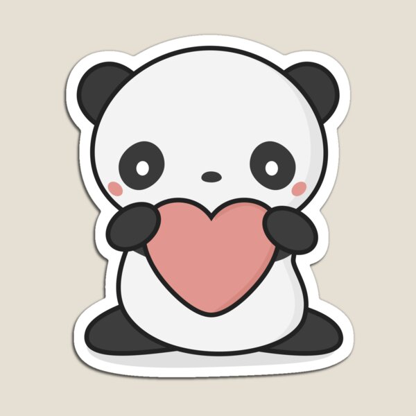 Kawaii Cute Panda Bear With Heart T-Shirt