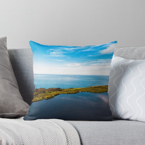Item preview, Aerial view of the ocean seen from a small lake on the Slieve League. Connacht, Ireland designed and sold by PetroliniVideo.
