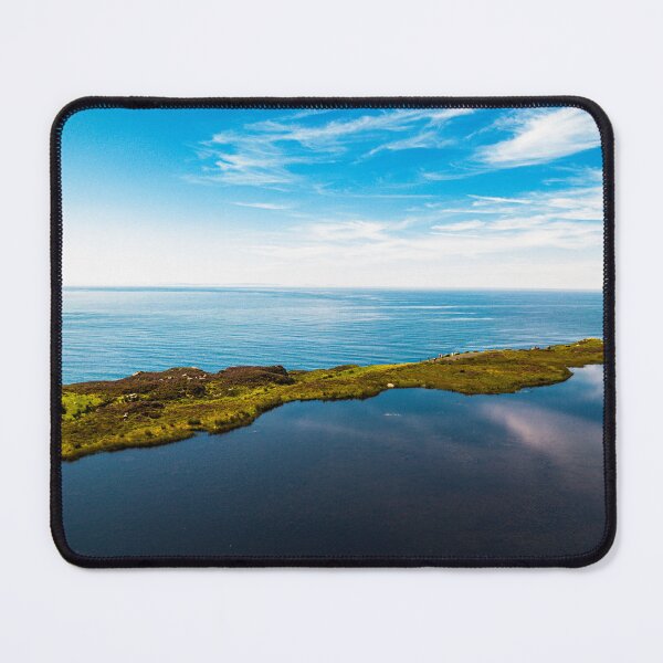 Item preview, Aerial view of the ocean seen from a small lake on the Slieve League. Connacht, Ireland designed and sold by PetroliniVideo.