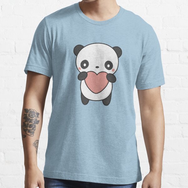 Kawaii Cute Panda Bear With Heart T-Shirt