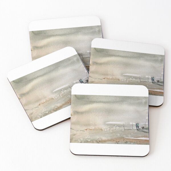 Item preview, Misty winter dog walking.  designed and sold by watercolorsLiz.