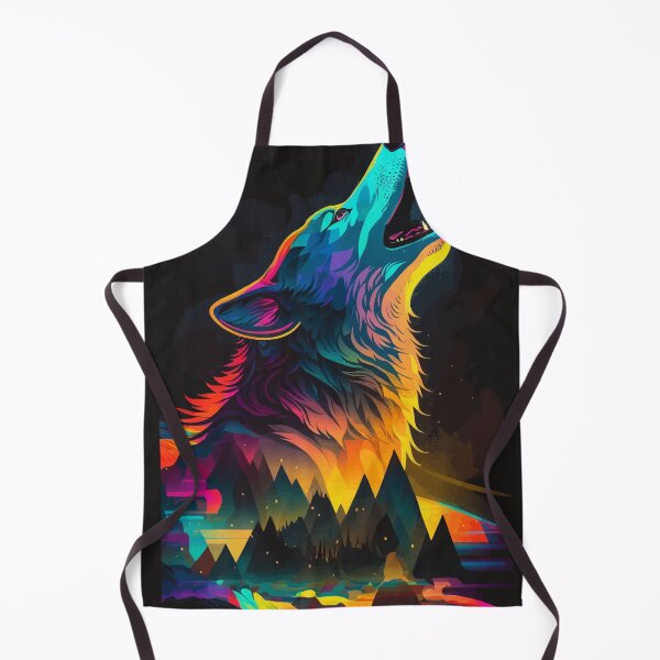 Item preview, Fantasy Howling Wolf in forest  designed and sold by Visual-wallart.