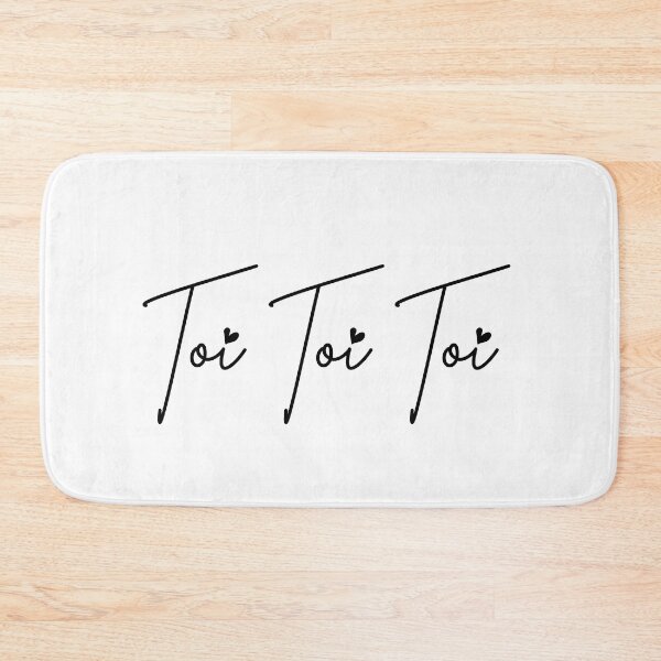 Item preview, Toi Toi Toi Good Luck Typo with Love Hearts Black Writing designed and sold by usernamenaijan.