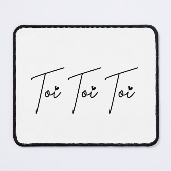 Item preview, Toi Toi Toi Good Luck Typo with Love Hearts Black Writing designed and sold by usernamenaijan.