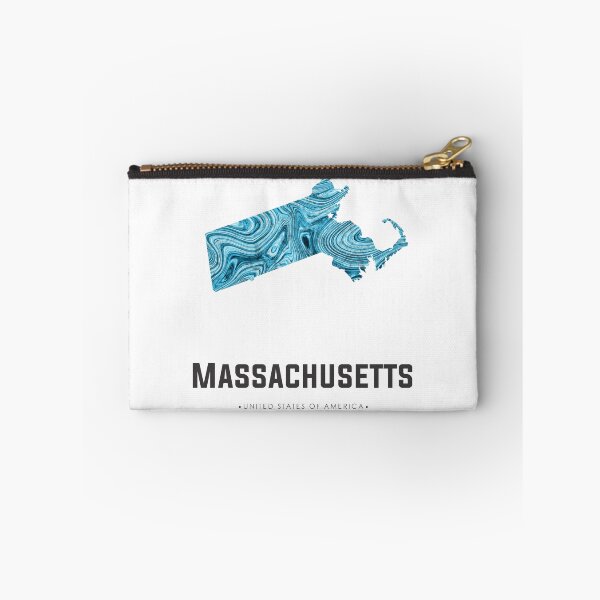 Item preview, Massachusetts Map Art Abstract in Blue designed and sold by Studio Grafiikka.
