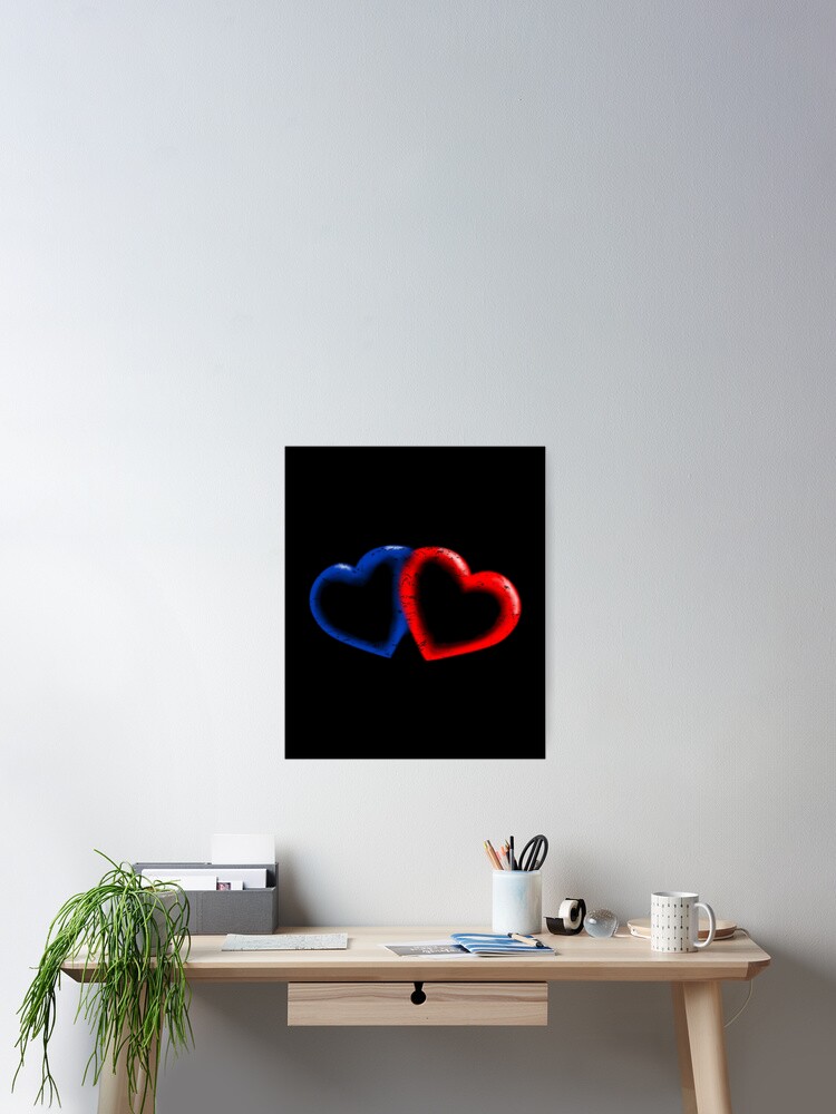 Thumbnail 2 of 3, Poster, Two Hearts designed and sold by davidjo.