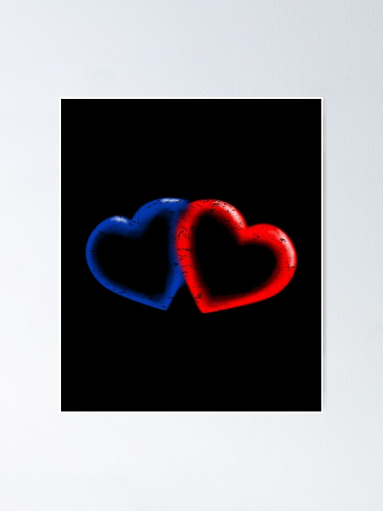 Thumbnail 1 of 3, Poster, Two Hearts designed and sold by davidjo.