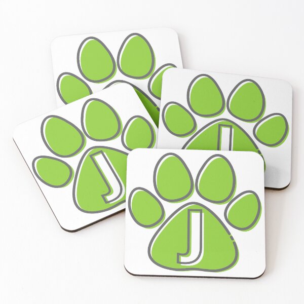 Item preview, Green Paw Monogram J designed and sold by Coffee Lifestyle.