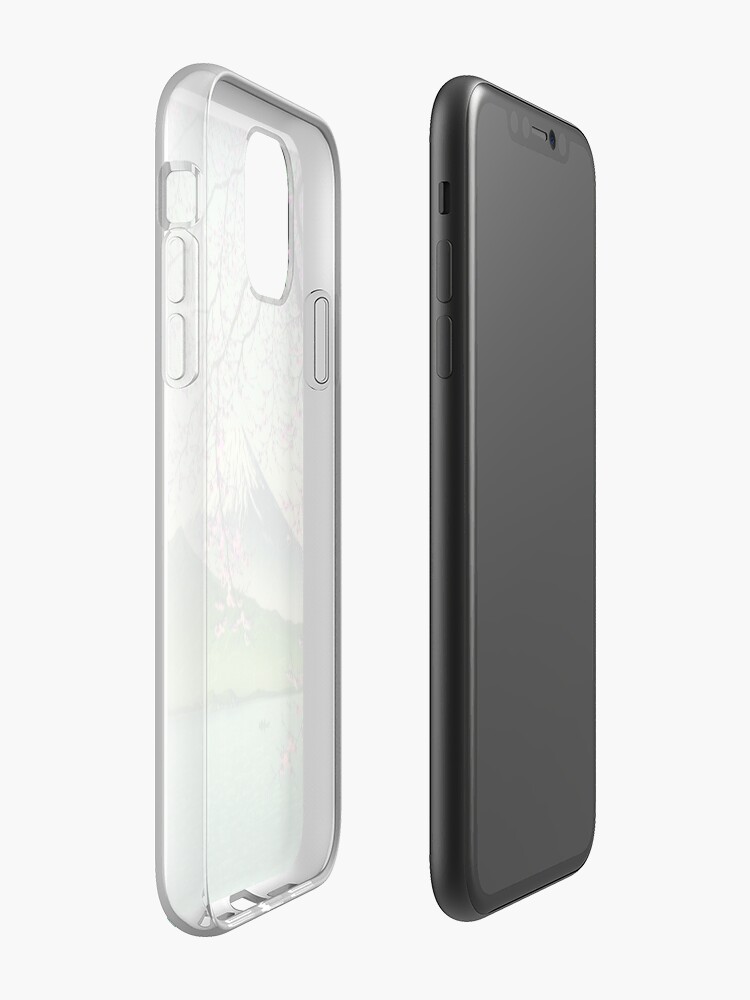 Vista alternativa de Funda y vinilo para iPhone Monte Fuji y cerezos en flor