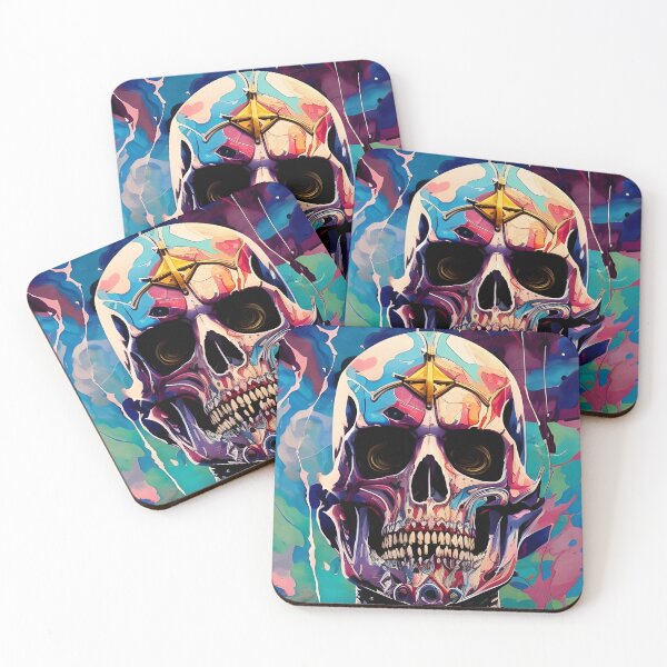 Item preview, Psychedelic Skull #54 designed and sold by mrbribe.